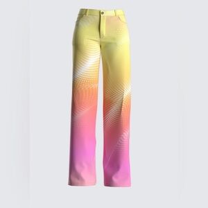 Finesse Quinn Straight Leg Festival Rave Pants , XS